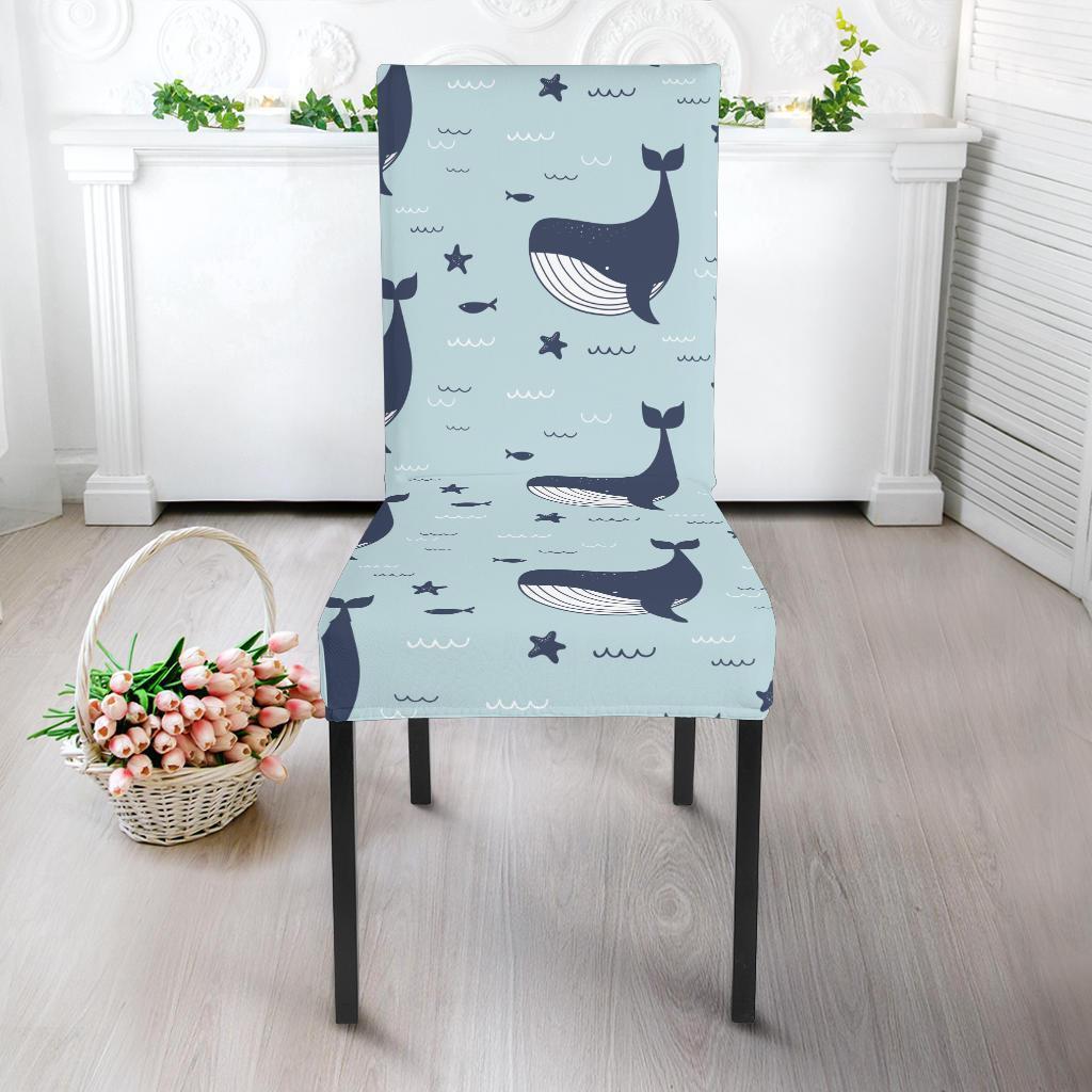 Humpback Whale Print Pattern Chair Cover-grizzshop