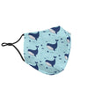 Humpback Whale Print Pattern Face Mask-grizzshop