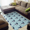 Humpback Whale Print Pattern Floor Mat-grizzshop