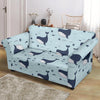 Humpback Whale Print Pattern Loveseat Cover-grizzshop