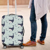 Humpback Whale Print Pattern Luggage Cover Protector-grizzshop