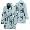 Humpback Whale Print Pattern Pattern Print Women Long Robe-grizzshop