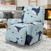 Humpback Whale Print Pattern Recliner Cover-grizzshop