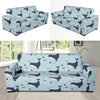 Humpback Whale Print Pattern Sofa Covers-grizzshop