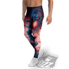 Hunting Alien Worm Print Men's Leggings-grizzshop