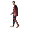 Hunting Alien Worm Print Men's Pajamas-grizzshop