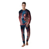 Hunting Alien Worm Print Men's Pajamas-grizzshop