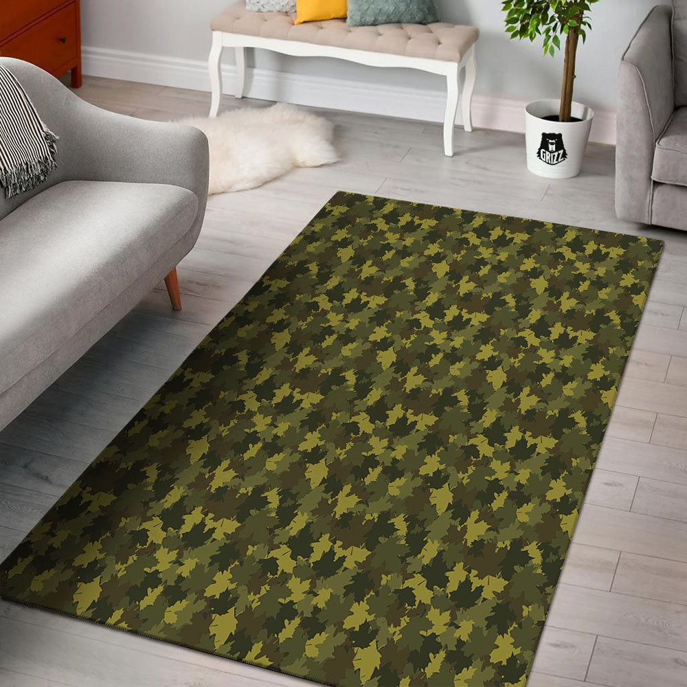 Hunting Camouflage Fall Leaves Print Floor Mat-grizzshop