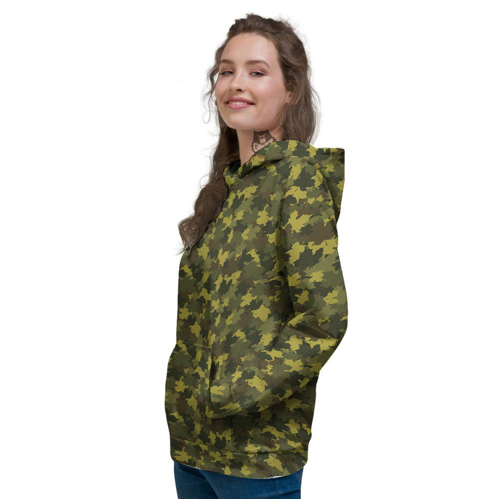 Hunting Camouflage Fall Leaves Print Women's Hoodie-grizzshop