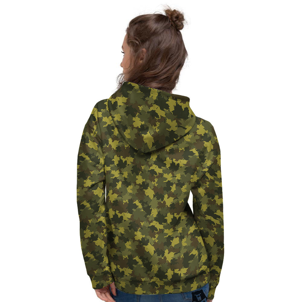 Hunting Camouflage Fall Leaves Print Women's Hoodie-grizzshop