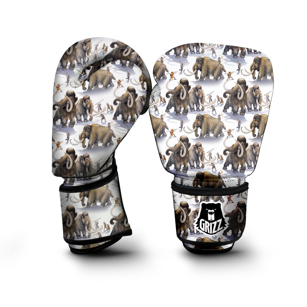 Hunting Mammoth Print Pattern Boxing Gloves-grizzshop