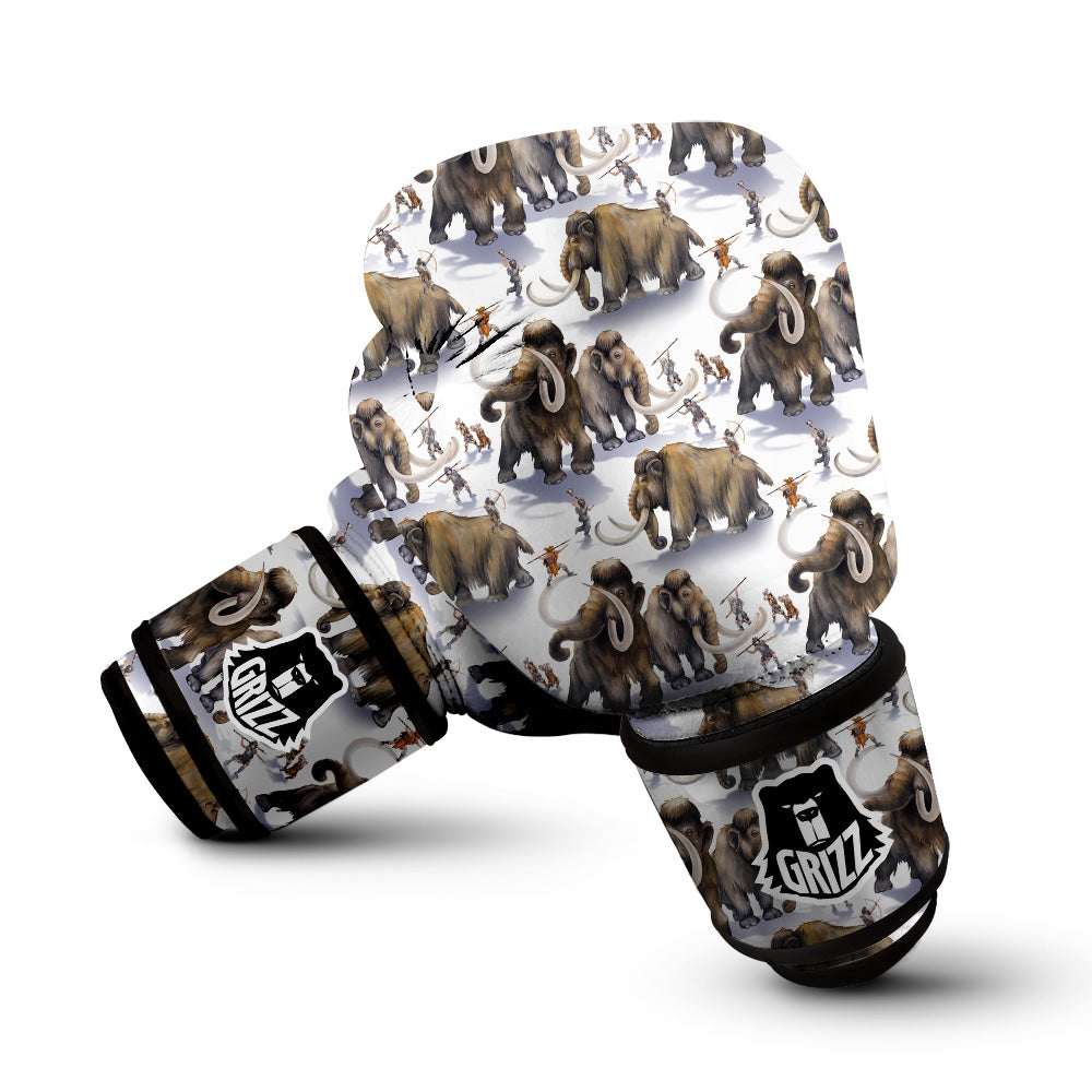 Hunting Mammoth Print Pattern Boxing Gloves-grizzshop