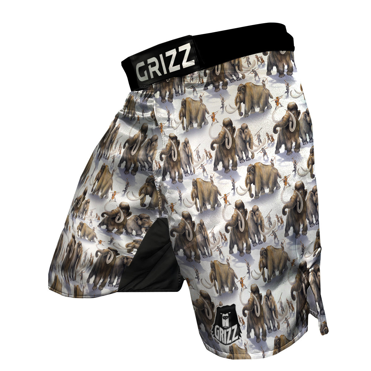 Hunting Mammoth Print Pattern MMA Shorts-grizzshop