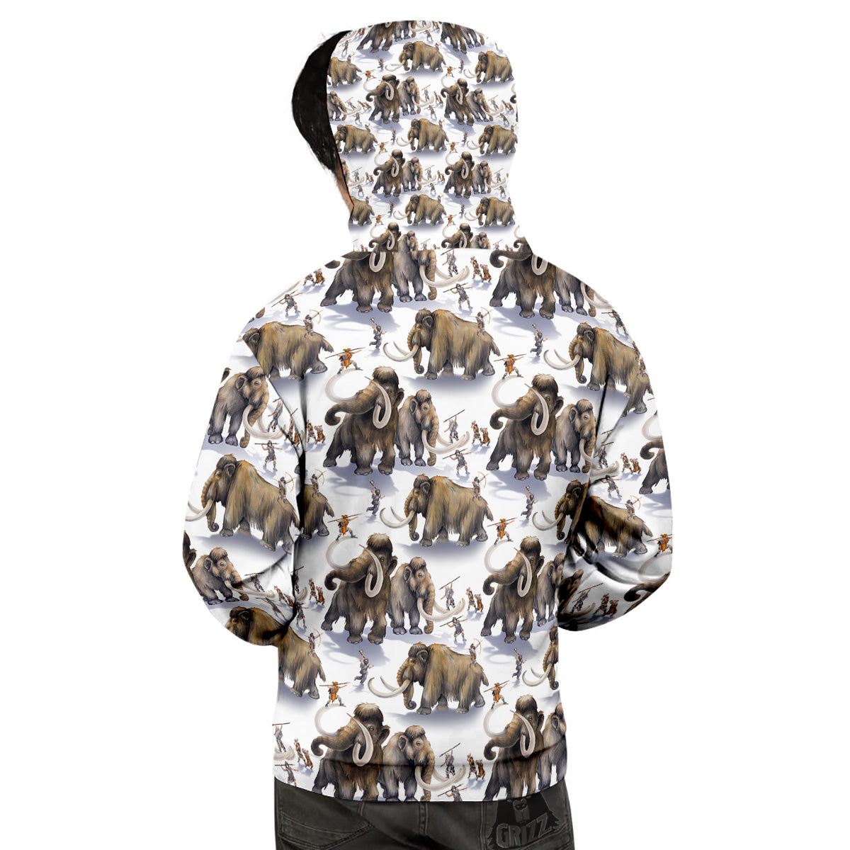 Hunting Mammoth Print Pattern Men's Hoodie-grizzshop