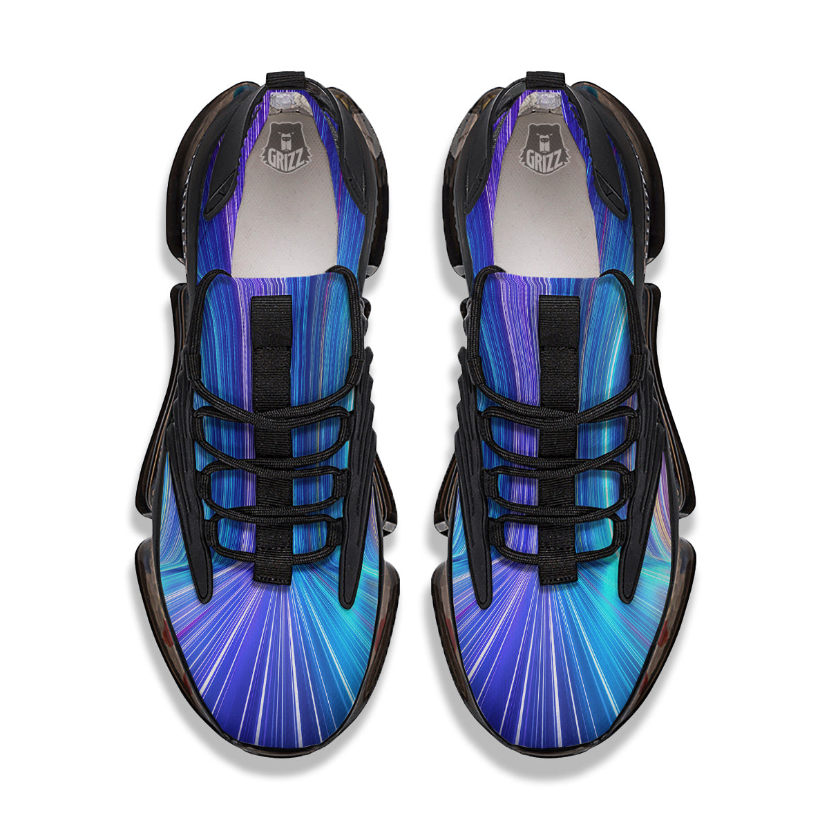 Hyperspace Colorful Print Black Gym Shoes-grizzshop