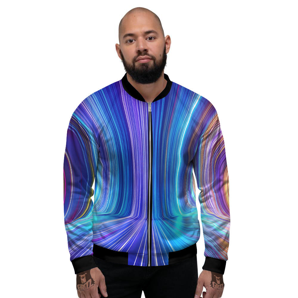 Hyperspace Colorful Print Men's Bomber Jacket-grizzshop