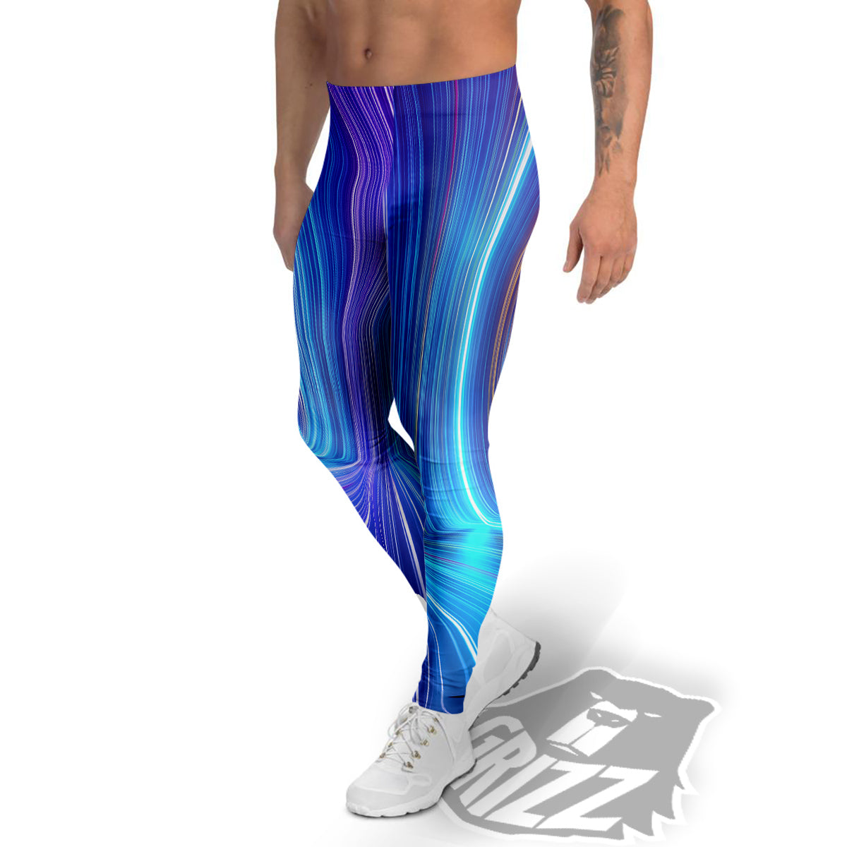 Hyperspace Colorful Print Men's Leggings-grizzshop