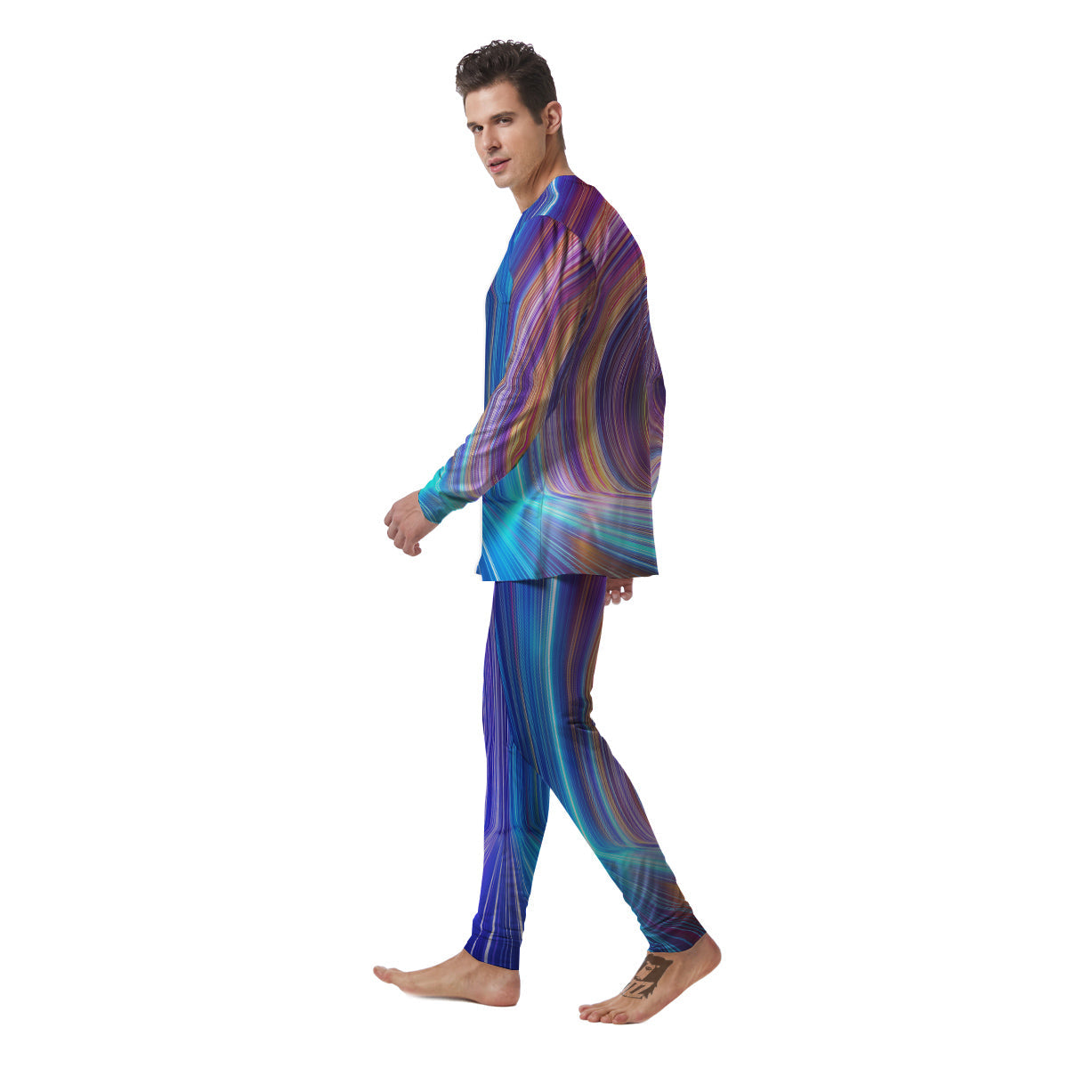Hyperspace Colorful Print Men's Pajamas-grizzshop