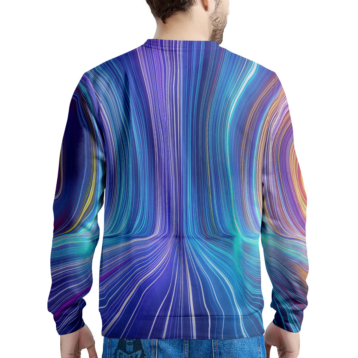 Hyperspace Colorful Print Men's Sweatshirt-grizzshop