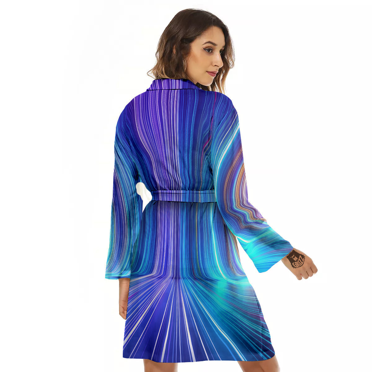 Hyperspace Colorful Print Women's Robe-grizzshop