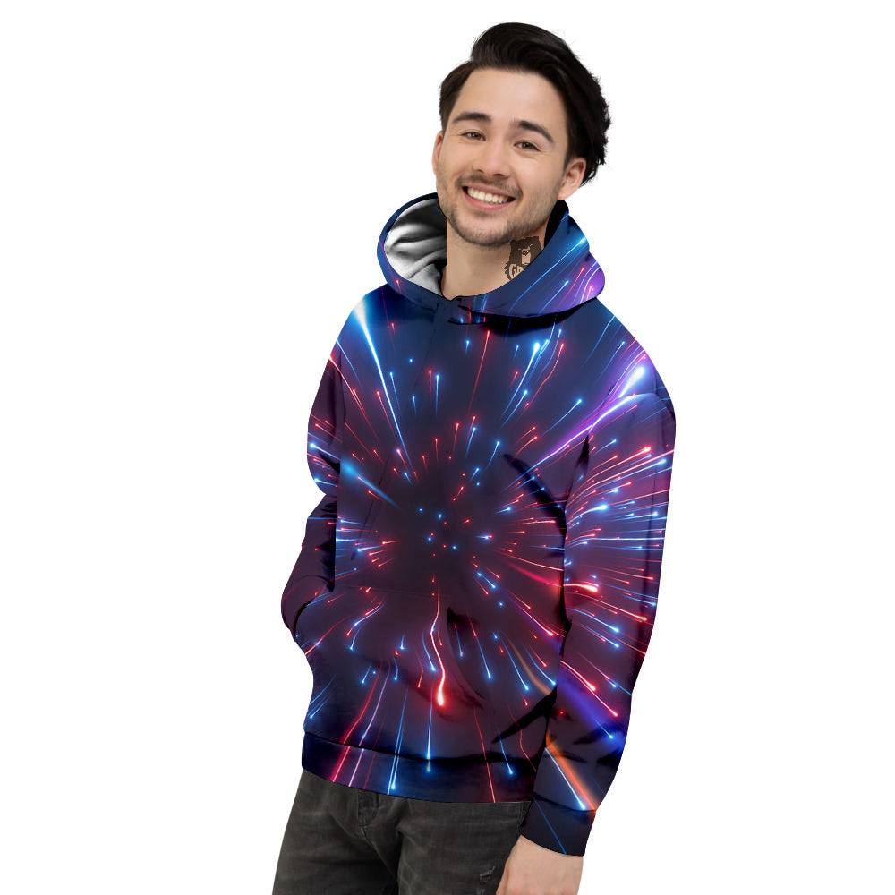 Hyperspace Cosmic Print Men's Hoodie-grizzshop