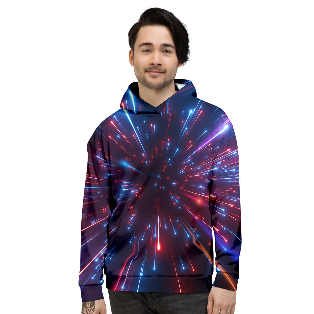 Hyperspace Cosmic Print Men's Hoodie-grizzshop