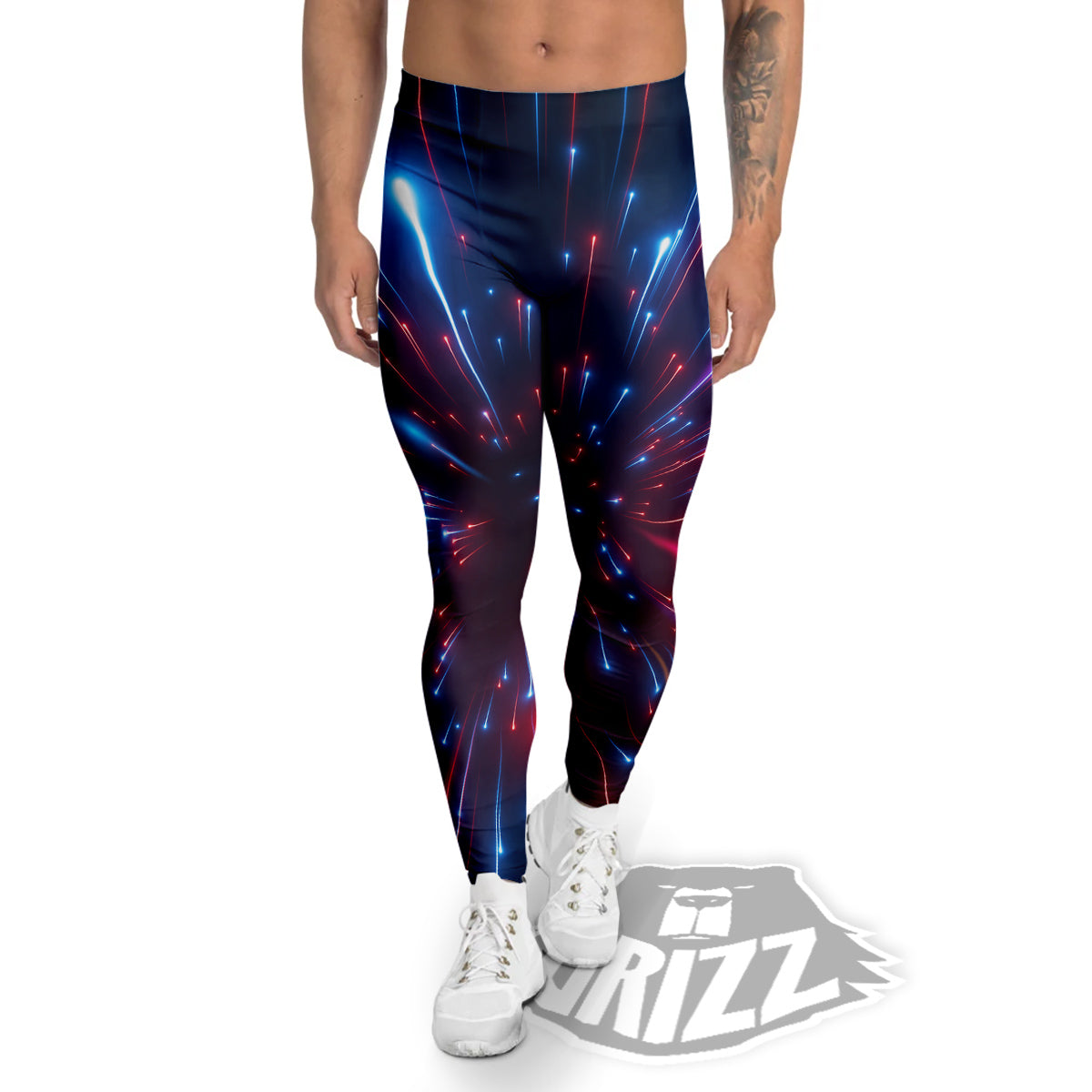 Hyperspace Cosmic Print Men's Leggings-grizzshop