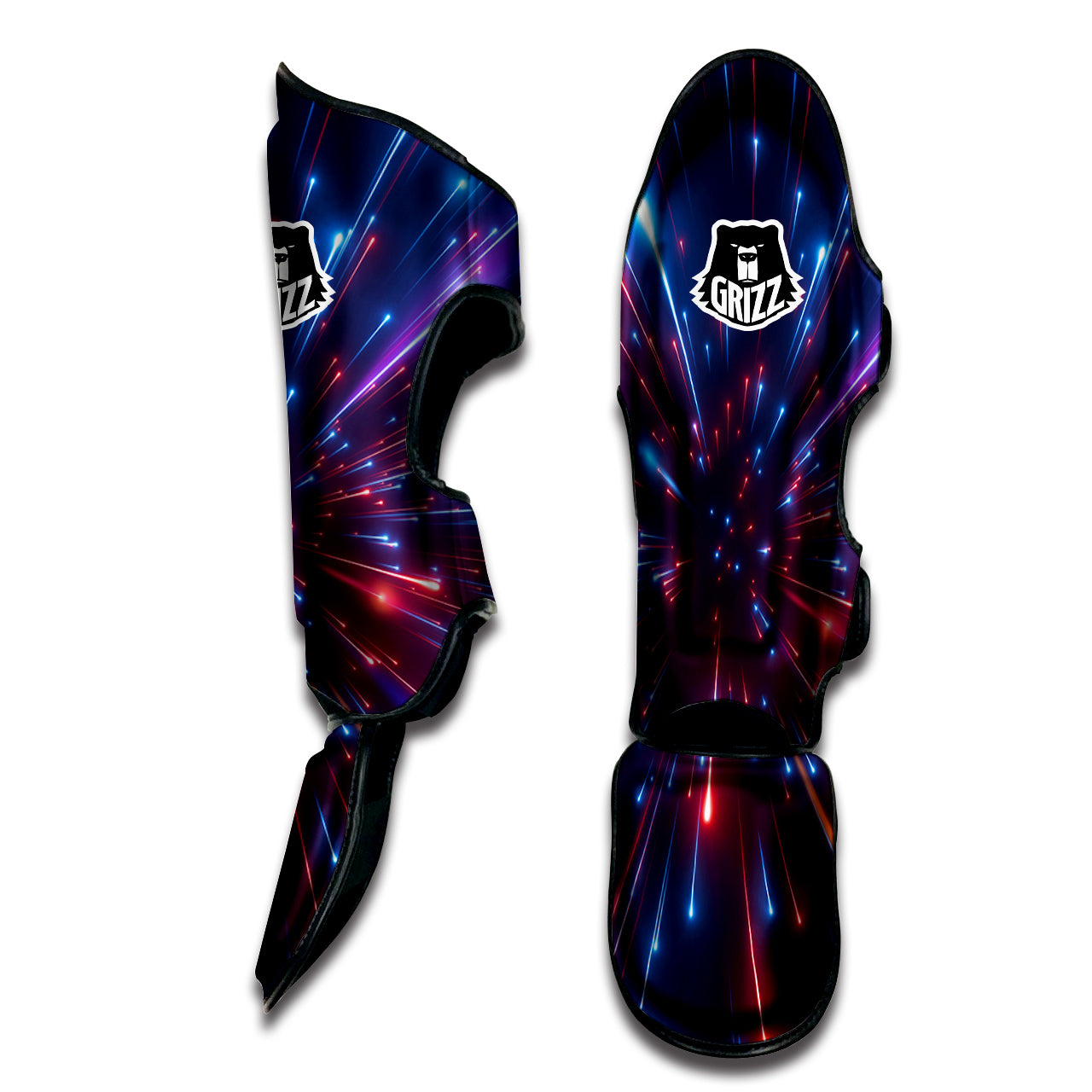 Hyperspace Cosmic Print Muay Thai Shin Guards-grizzshop