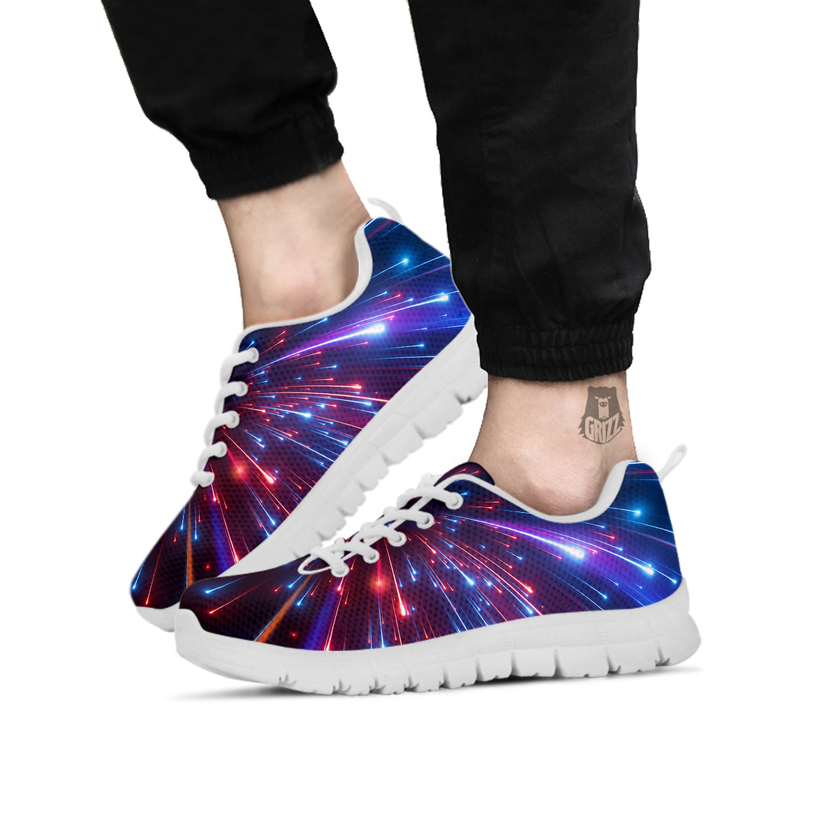 Hyperspace Cosmic Print White Sneaker-grizzshop