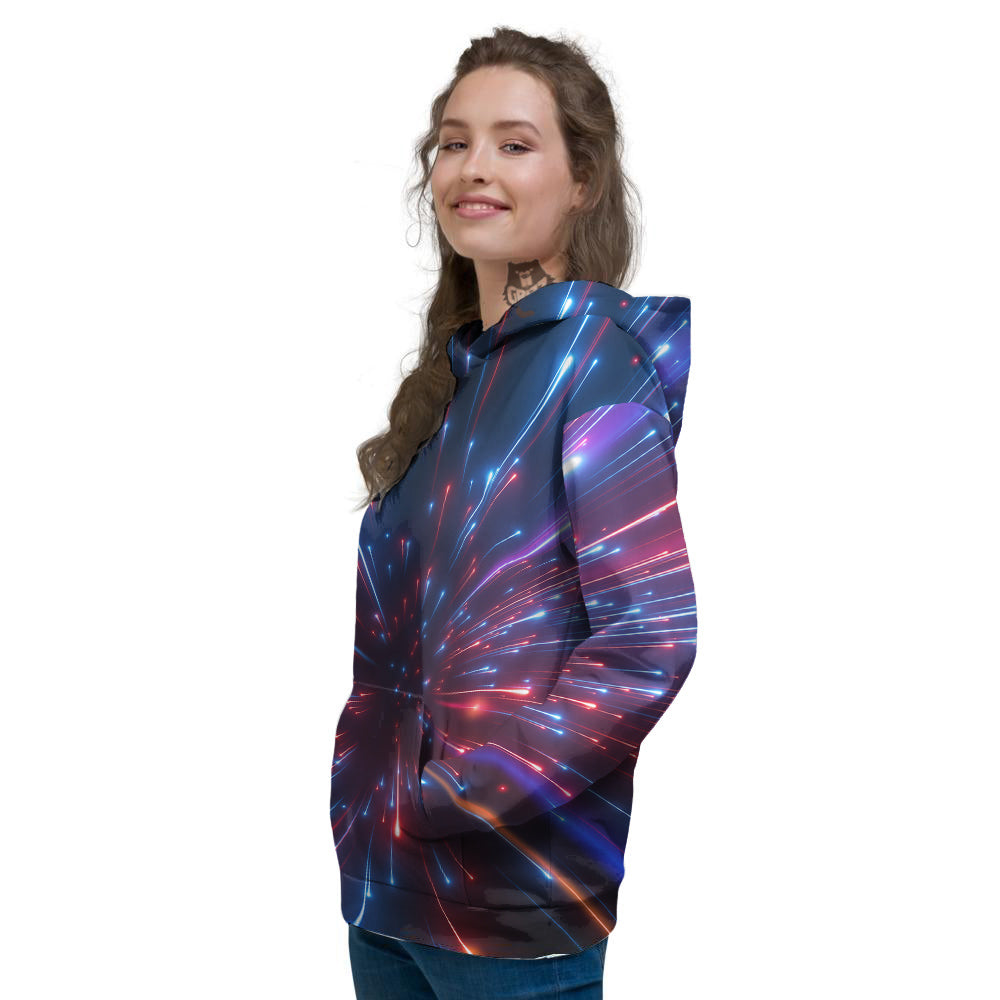 Hyperspace Cosmic Print Women's Hoodie-grizzshop