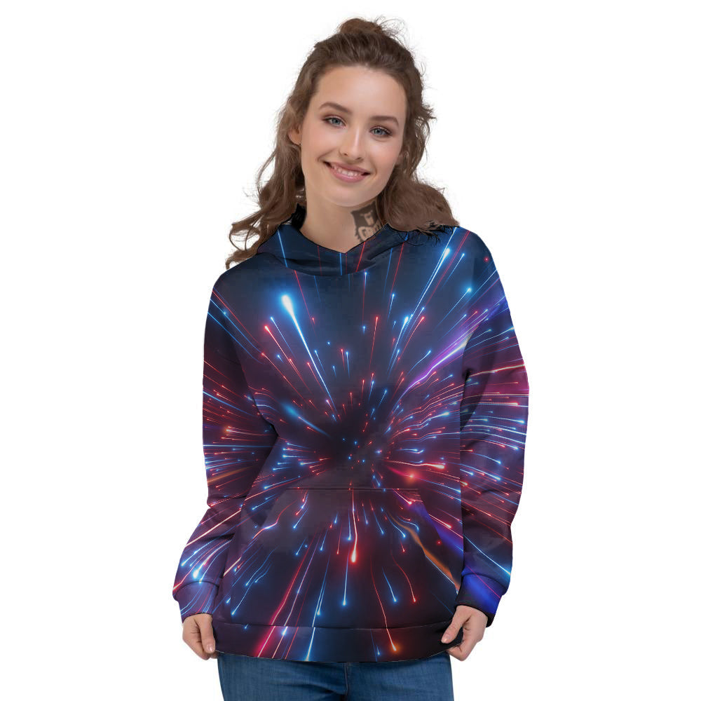 Hyperspace Cosmic Print Women's Hoodie-grizzshop