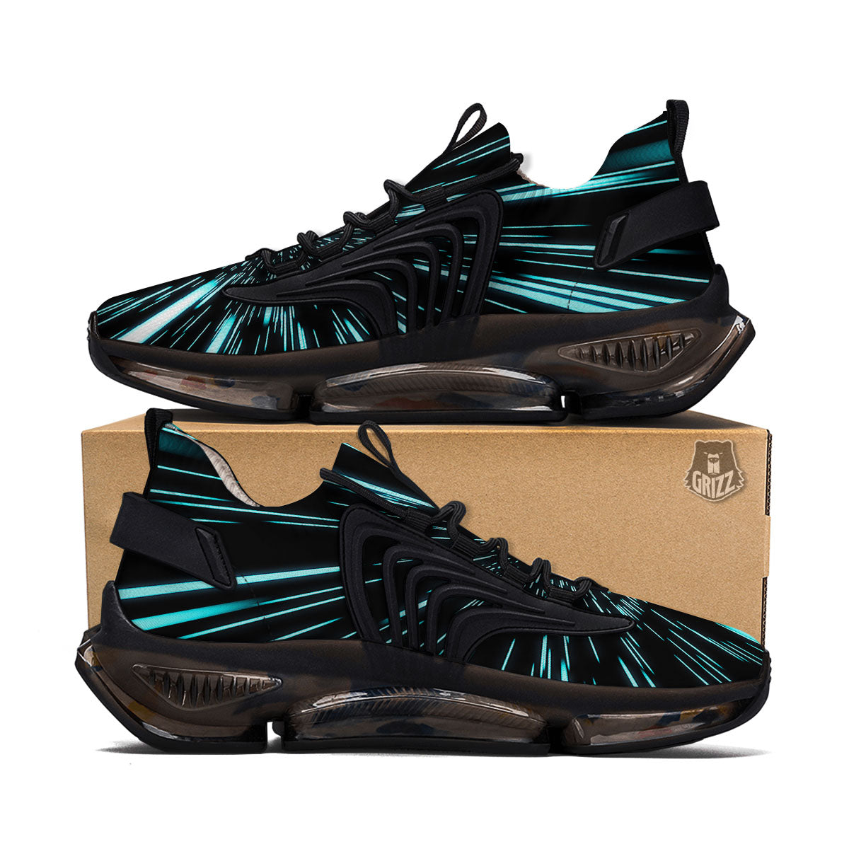 Hyperspace Galaxy Print Black Gym Shoes-grizzshop