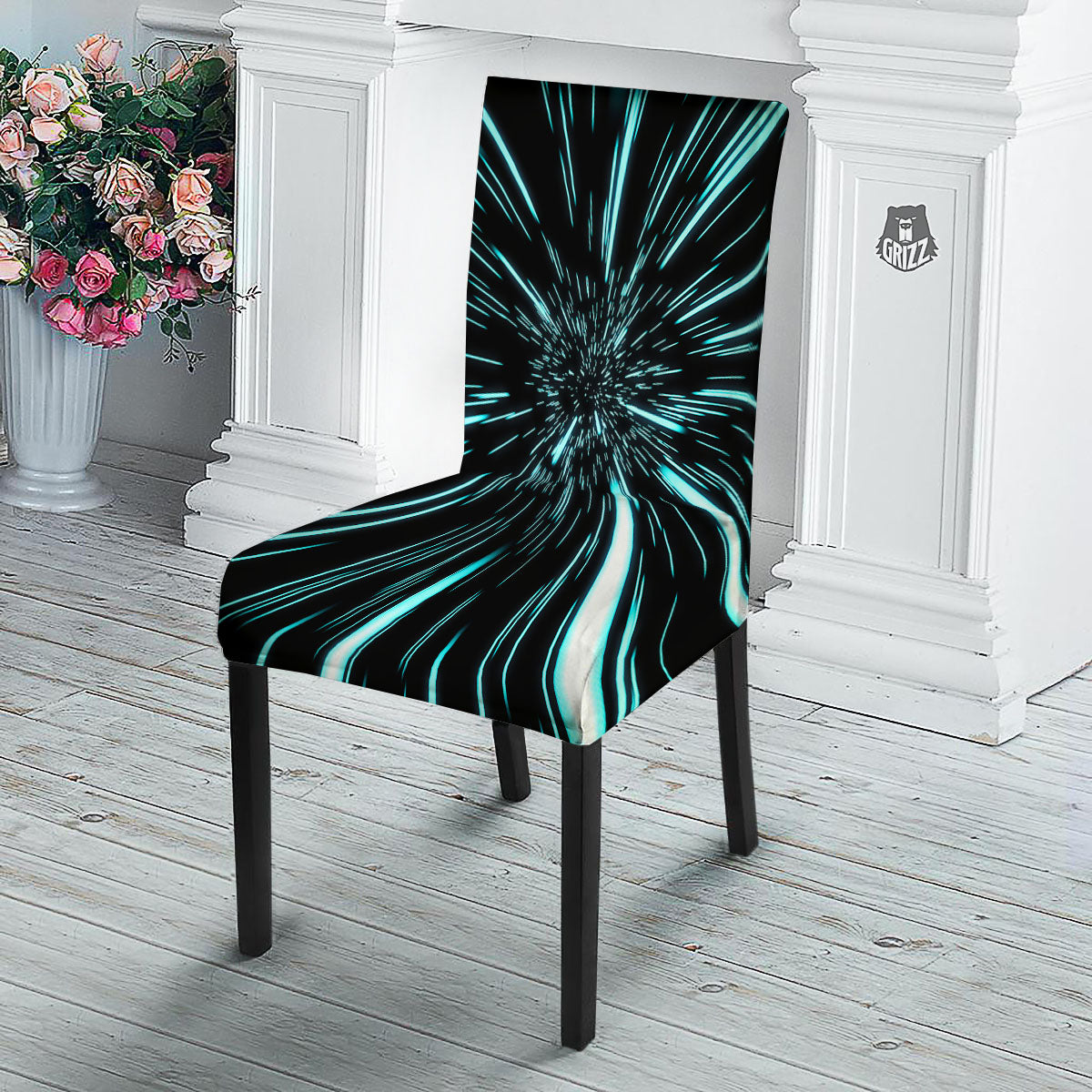 Hyperspace Galaxy Print Dining Chair Slipcover-grizzshop