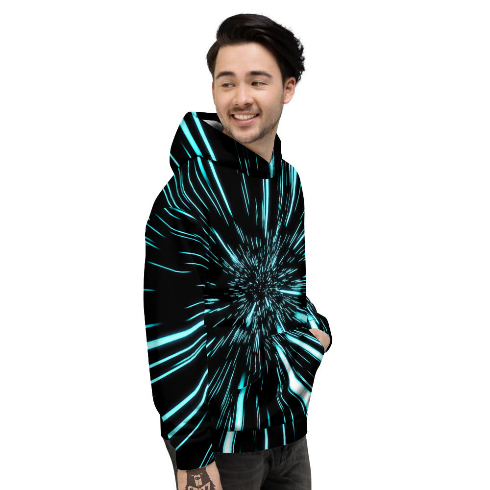 Hyperspace Galaxy Print Men's Hoodie-grizzshop