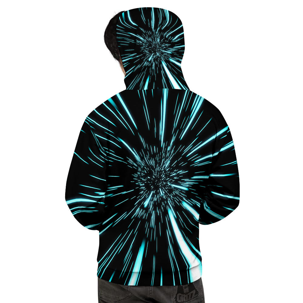 Hyperspace Galaxy Print Men's Hoodie-grizzshop