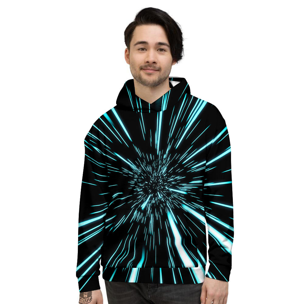 Hyperspace Galaxy Print Men's Hoodie-grizzshop