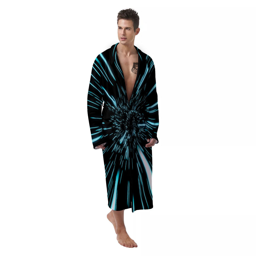 Hyperspace Galaxy Print Men's Robe-grizzshop
