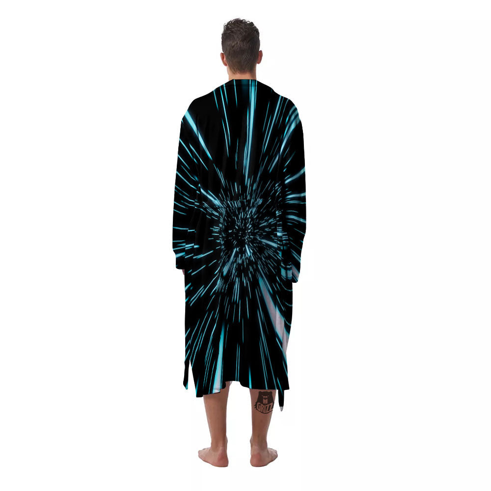 Hyperspace Galaxy Print Men's Robe-grizzshop