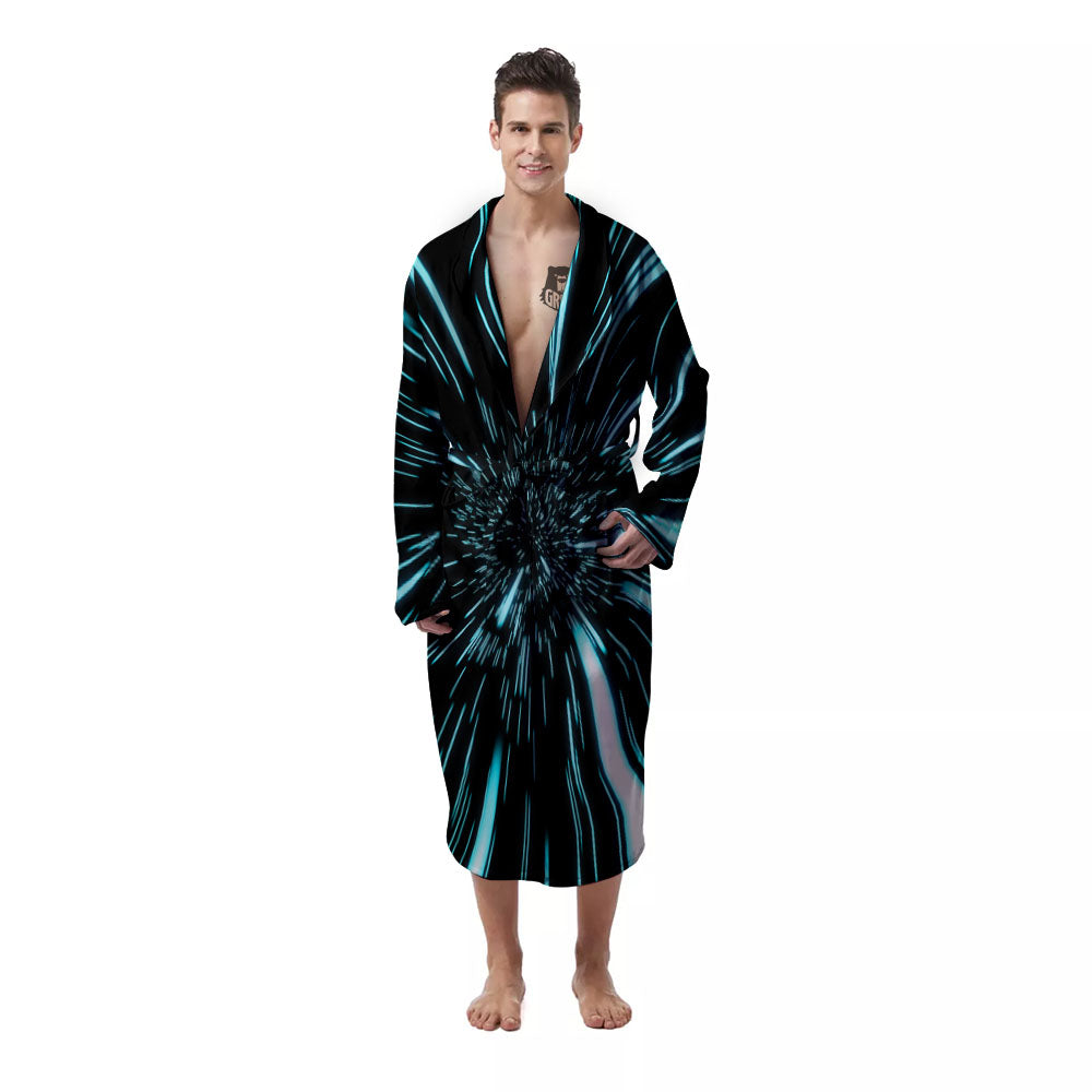 Hyperspace Galaxy Print Men's Robe-grizzshop
