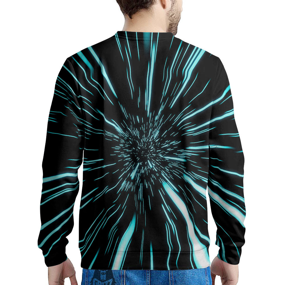 Hyperspace Galaxy Print Men's Sweatshirt-grizzshop