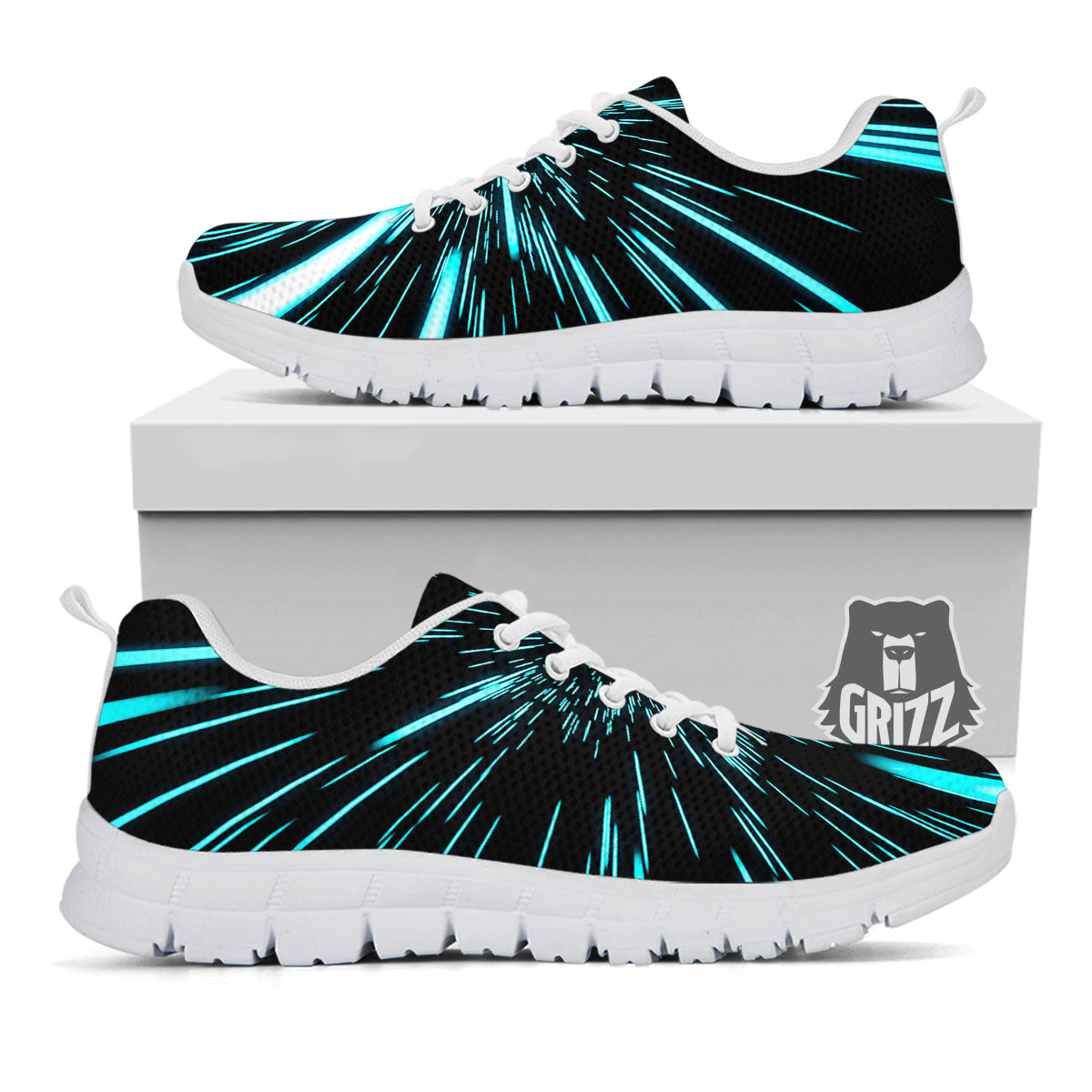 Hyperspace Galaxy Print White Sneaker-grizzshop