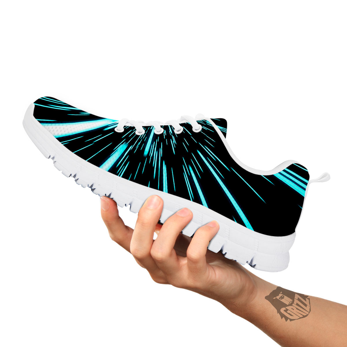 Hyperspace Galaxy Print White Sneaker-grizzshop