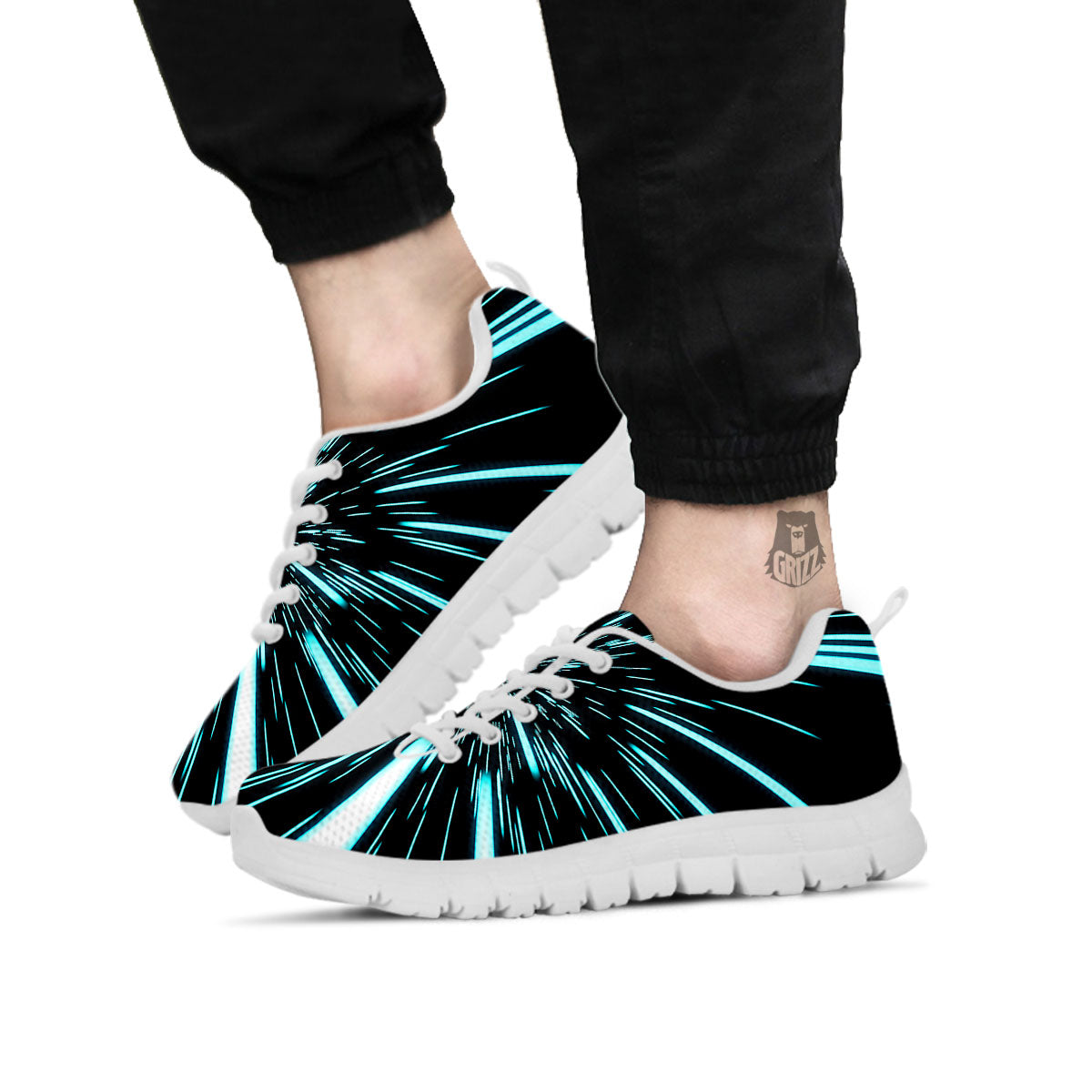 Hyperspace Galaxy Print White Sneaker-grizzshop