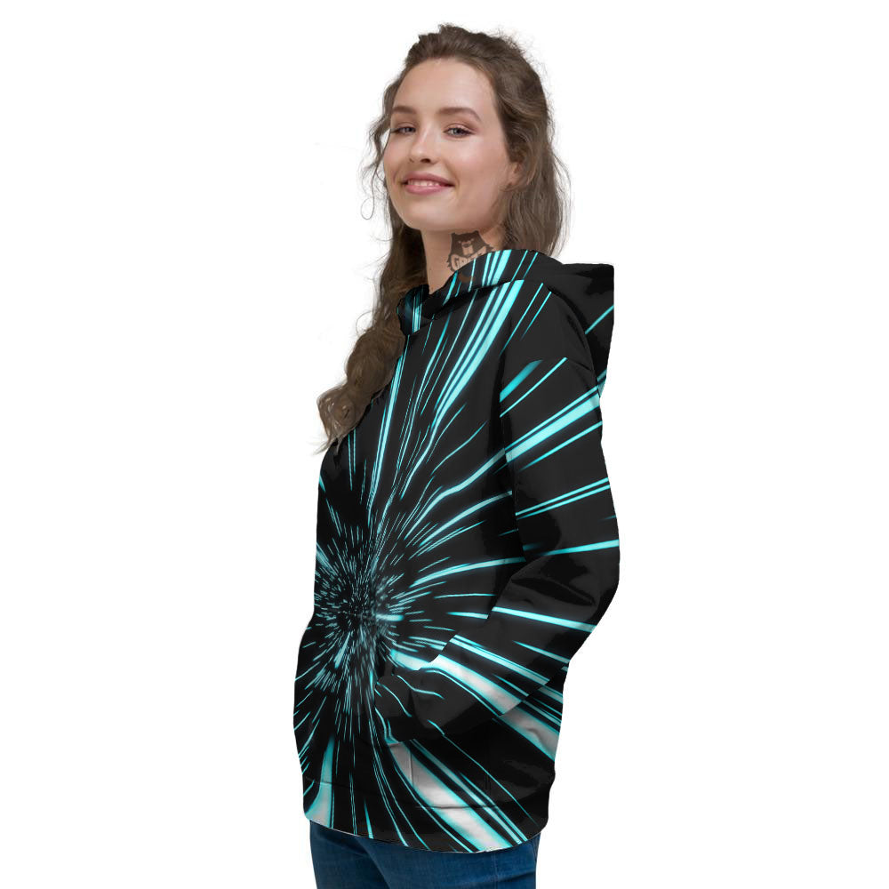Hyperspace Galaxy Print Women's Hoodie-grizzshop