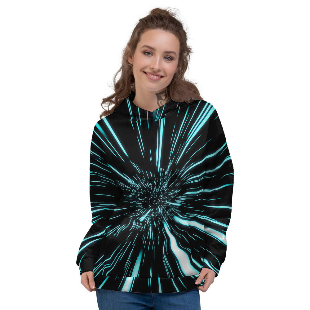 Hyperspace Galaxy Print Women's Hoodie-grizzshop