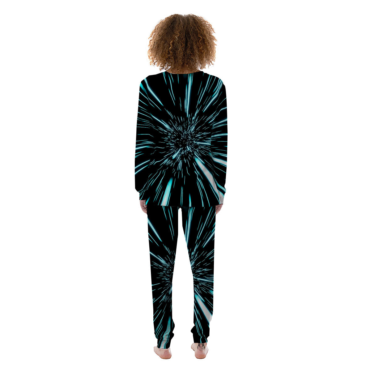 Hyperspace Galaxy Print Women's Pajamas-grizzshop