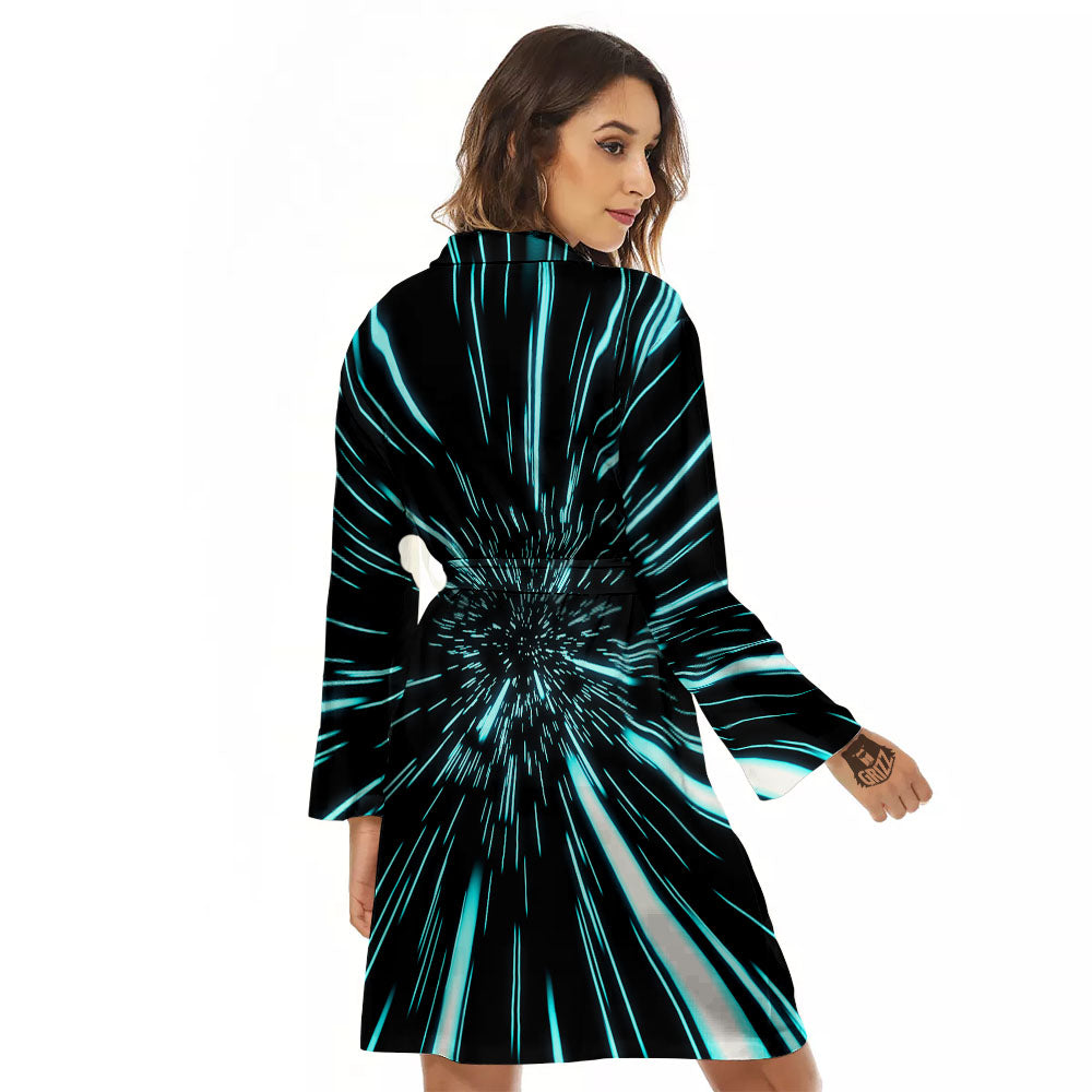 Hyperspace Galaxy Print Women's Robe-grizzshop
