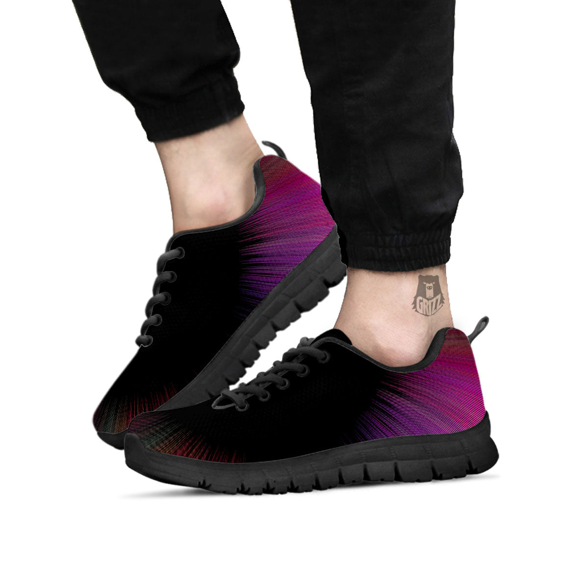 Hyperspace Purple Print Black Sneaker-grizzshop