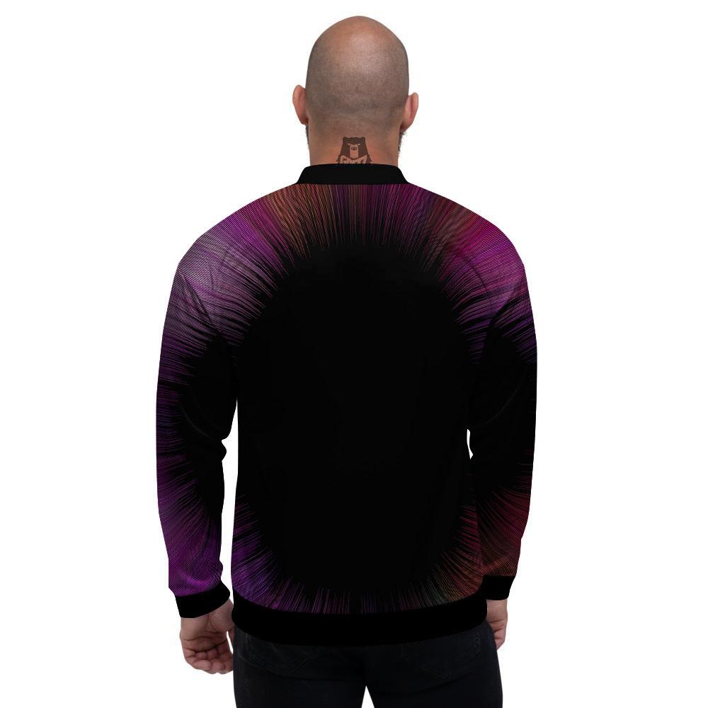 Hyperspace Purple Print Men's Bomber Jacket-grizzshop