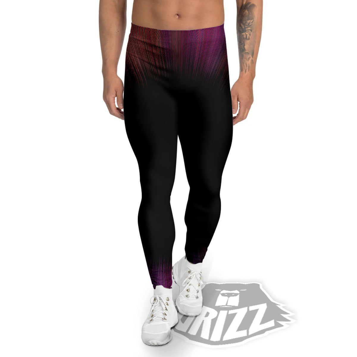 Hyperspace Purple Print Men's Leggings-grizzshop